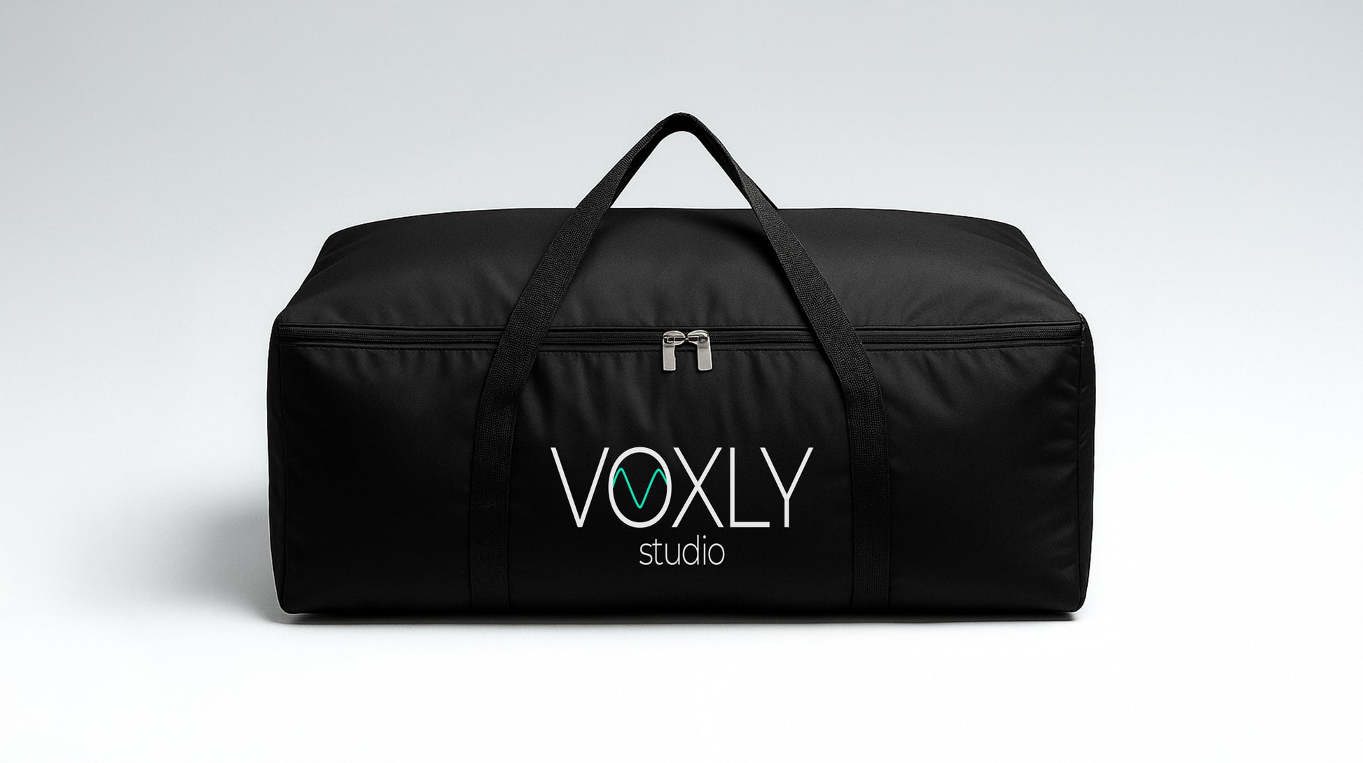 Packmaß der VOXLY Booth – 105 × 45 × 35 cm, ca. 20 kg